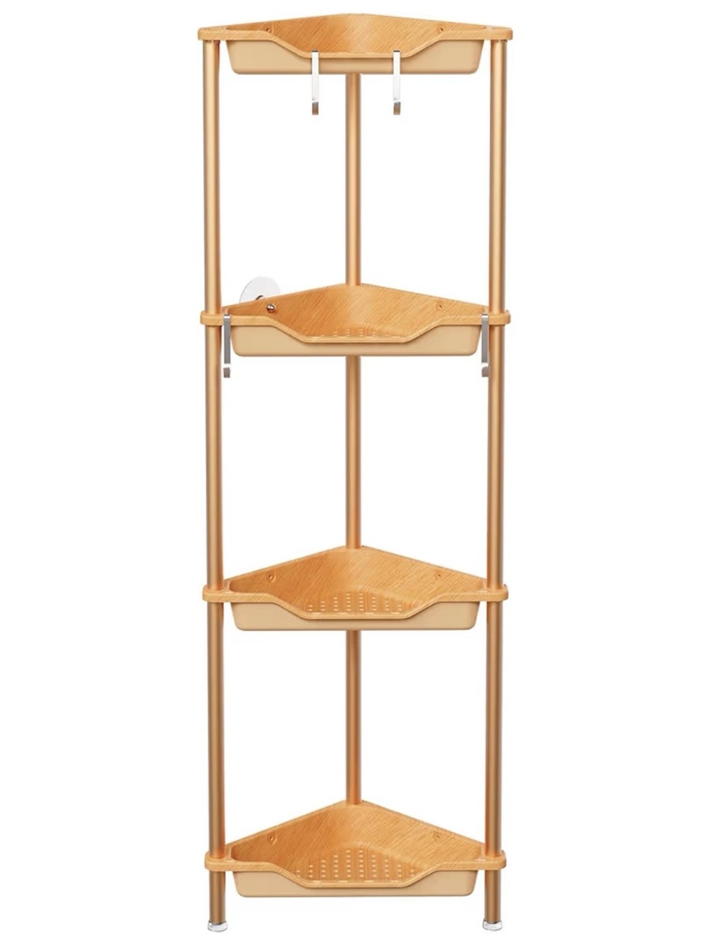 Orimade Rustproof 4 Tier Floor Standing Corner Shower Caddy Organizer